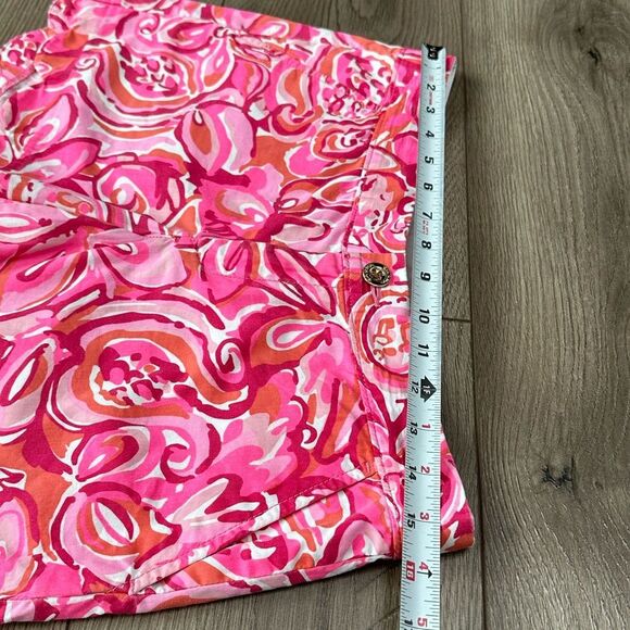 Lilly Pulitzer 5” The Buttercup Scallop Shorts Pink Pout Mango Salsa Sz 2 - Picture 6 of 10